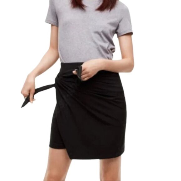 Babaton Dresses & Skirts - Aritzia Womens Medium The Group by Babaton Tie Front Bevington Skirt In Black